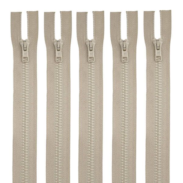 Молния трактор Arta Т6 (6 мм) 2 зам., разъем., 90 см, цв. 105 св.бежевый, уп.5 шт