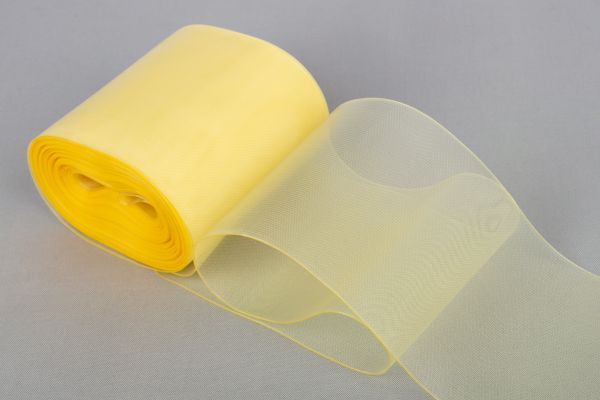 Лента капроновая (органза) для бантов 80.0 мм / 25±1 метров, желтый, Gamma С 3628