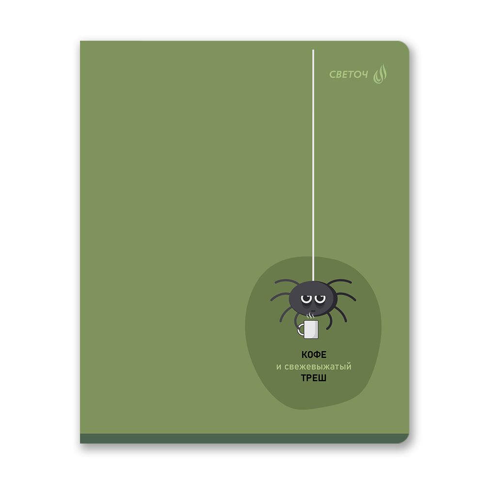 Тетрадь ученическая общая, твин лак, A5 96 л. на скобе 65 г/м², белизна 100% 5 шт линия, 01537 Вопросов нет, Светоч Т208