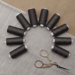 Нитки швейные бытовые Bestex 40/2, 365 м (400 ярд) / 10 кат., 389 темная сажа