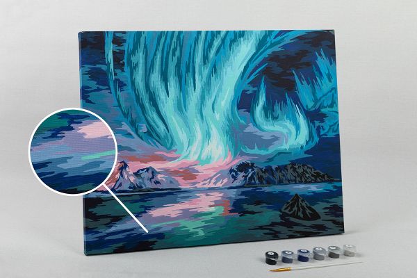 Картина по номерам Фрея, Северное сияние, 50х40 см