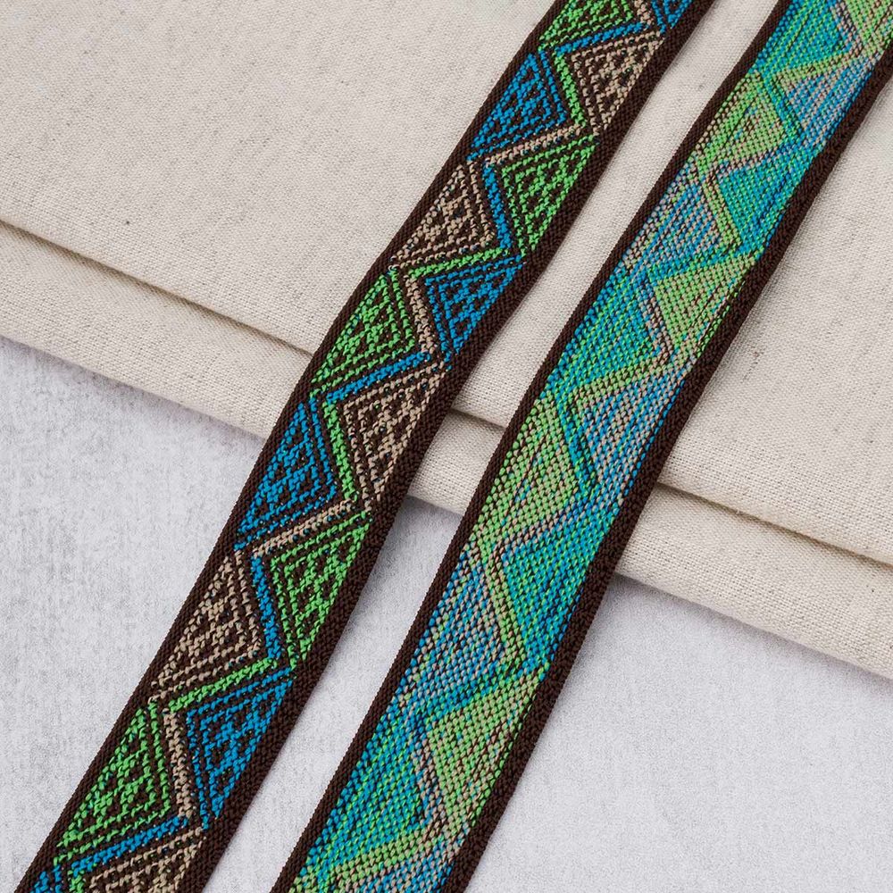 Резинка для подтяжек (помочная) 25.0 мм, / 20 метров, 181 коричнево-салатовый