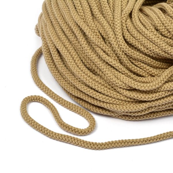 Шнур круглый полиэфир ⌀9.0 мм / 100 метров, 1с-90, льняной