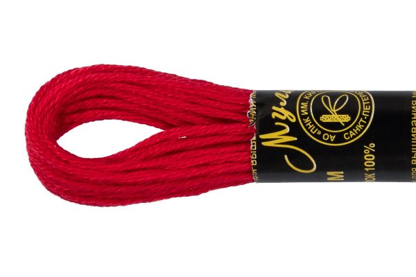 Мулине ПНК им.Кирова цв.0906 красный мак, Россия, 24 мотка по 8 метров