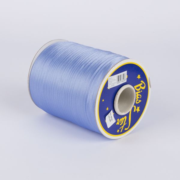 Косая бейка атласная 15 мм / 132±1 метра, В108 сине-сиреневый, NGK-15P