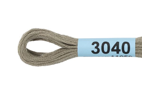 Мулине Gamma 100% хлопок, цв.3040 болотный, 24 мотка по 8 метров