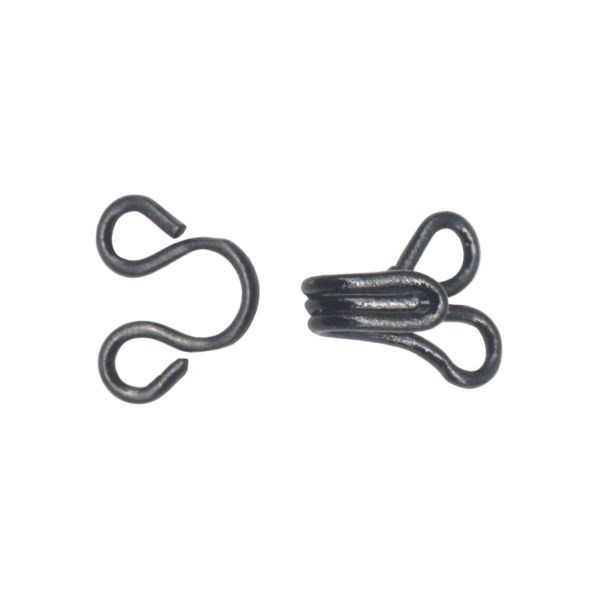 Крючки пришивные 15х8 мм, №2, 24 шт, оксид 0305-4001