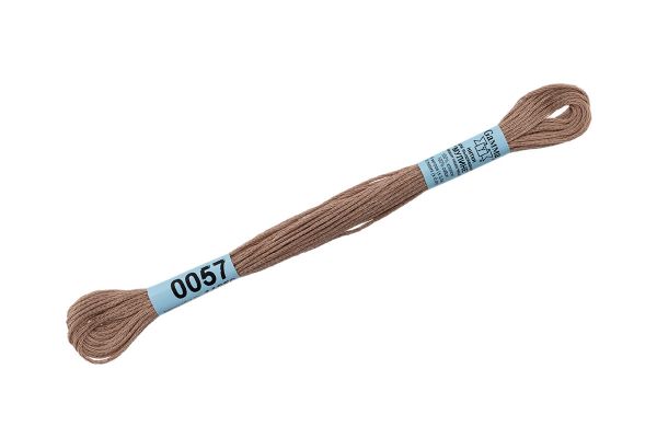 Мулине Gamma 100% хлопок, цв.0057 серо-бежевый, 24 мотка по 8 метров