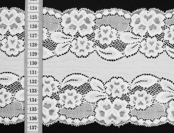 Лента кружевная эластичная, 100% полиэстер [261570-5], 10 метров, 261570-5