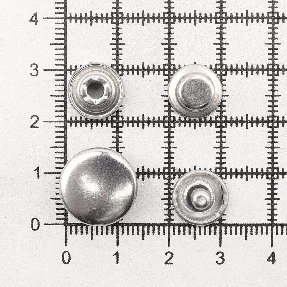 Кнопка Дельта (O-образная) ⌀15/12 мм, ≈720 шт, МЕТАЛЛ, никель, NEW STAR