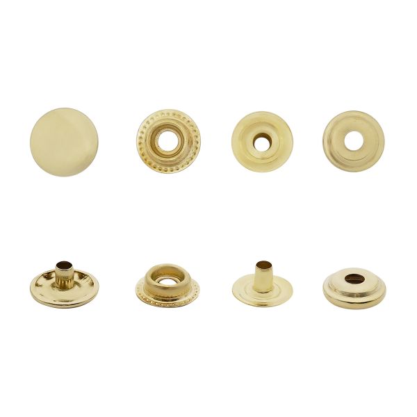 Кнопка Дельта (O-образная) ⌀15.0 мм, ≈72 шт, СТАЛЬ, №61 золото, NEW STAR