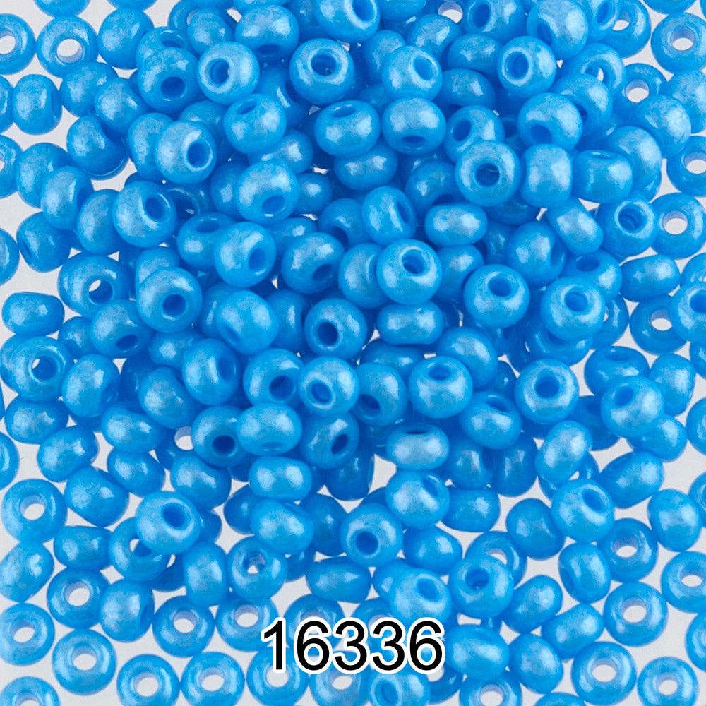 Бисер Preciosa круглый 10/0, 2.3 мм, 500 г, 16336 (Ф403) голубой