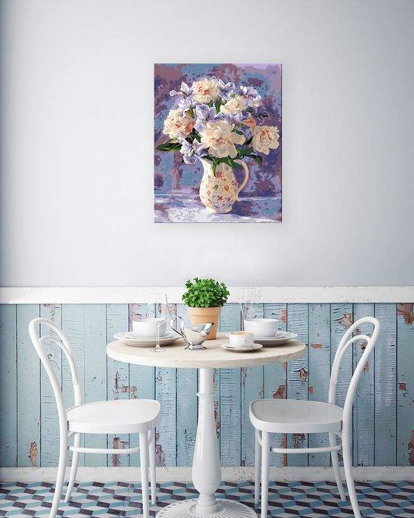 Картина по номерам Фрея, Букет нежных пионов, 50х40 см