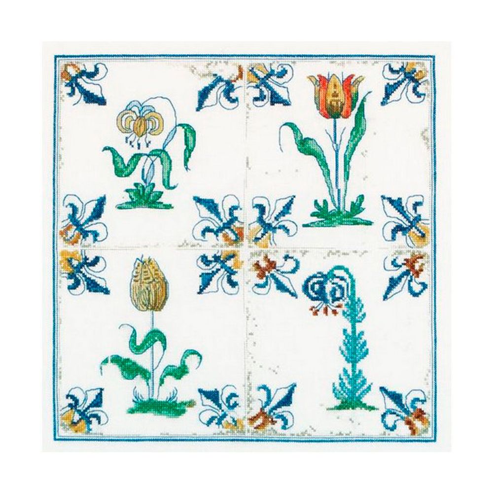 Thea Gouverneur, Античная плитка, Цветы, 45х60 см