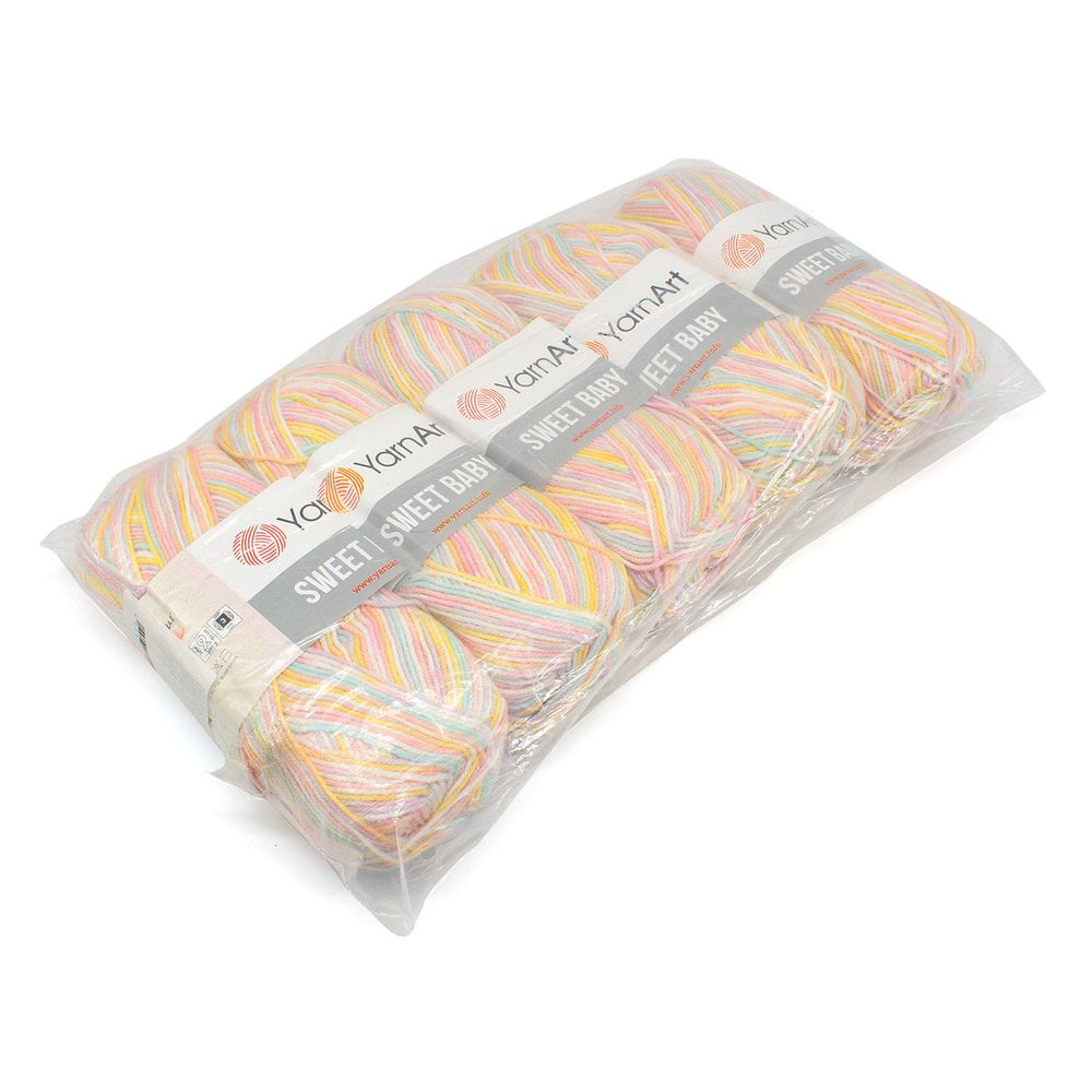 Пряжа YarnArt (ЯрнАрт) Sweet Baby / уп.5 мот. по 100 г, 300м, 909