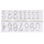 Цифры арабские для часов 1,5см, серебро