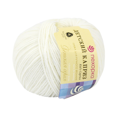 Пряжа Пехорка Детский каприз / уп.10 мот. по 50 г, 225 м, 01-Белый