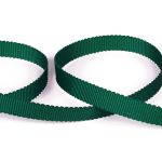 Лента репсовая (в рубчик) с зубчатым краем 10.0 мм / 25±1 метров, 593 изумрудный, Gamma PTGR-10