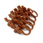 Крючки шторные для карниза навесные ⌀6 мм, 10 шт, 04 под дерево, Sofi H10