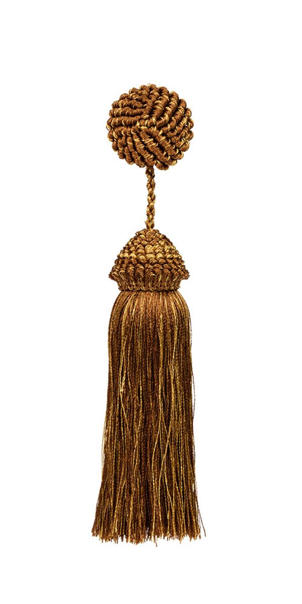 Кисти шторные 220.0 мм, 10 шт, розетка, 93201 св.коричневый/золото, Gamma КР-22