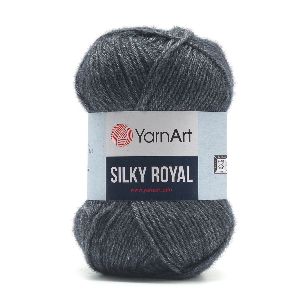 Пряжа YarnArt (ЯрнАрт) Silky Royal / уп.5 мот. по 50 г, 140м, 435 черный