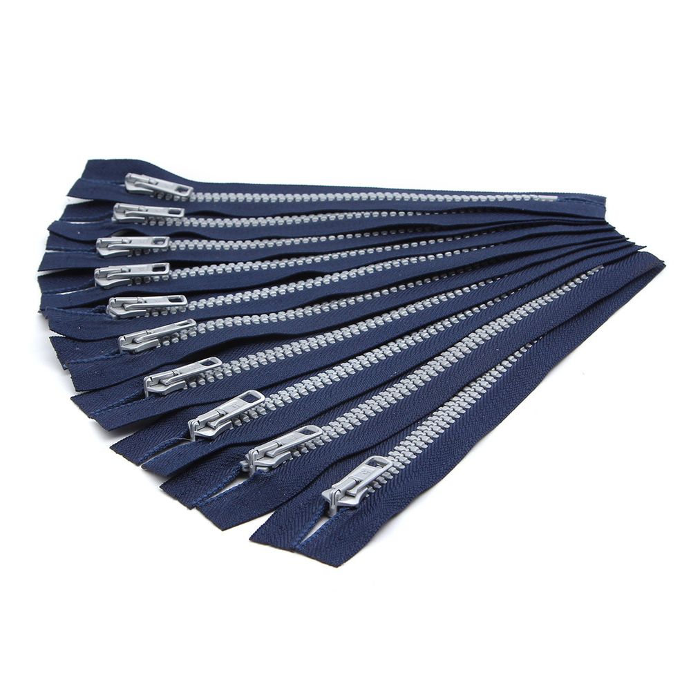 Молния трактор Arta Т6 (6 мм) 1 зам., н/раз., 18 см, Decor, цв. 044 т.синий / 991 алюминий, уп.10 шт