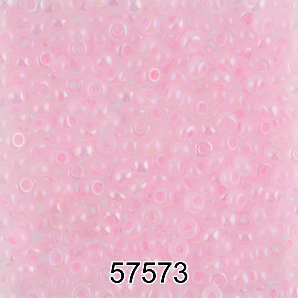 Бисер Preciosa круглый 10/0, 2.3 мм, 500 г, 57573 (Ф072) розовый/меланж