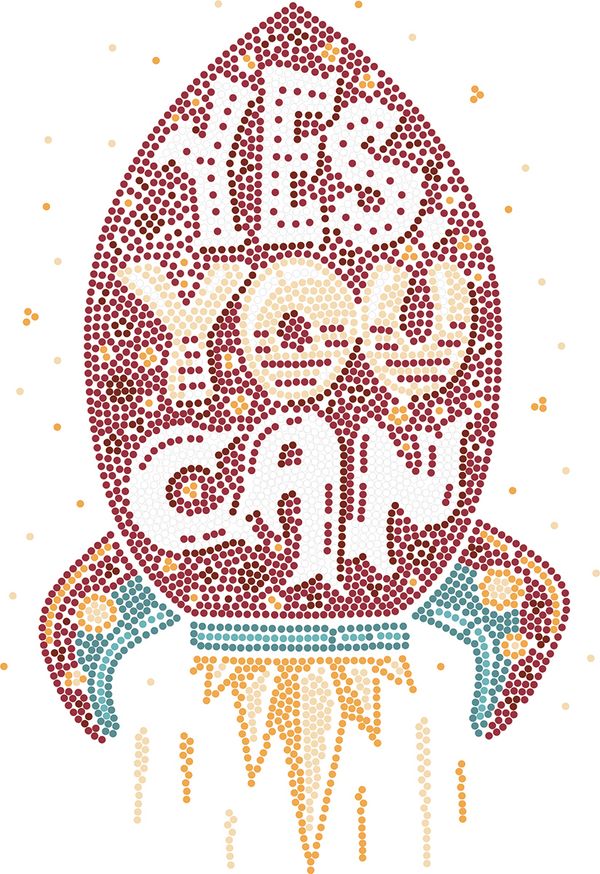 Алмазная (кристальная) мозаика Фрея, постер Ракета, 30х40 см