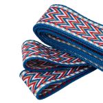 Стропа (ременная лента) 38 мм / 3 метра, [41.33 г/пог.м], с принтом, T0404 синий/белый/красный, 3Al362