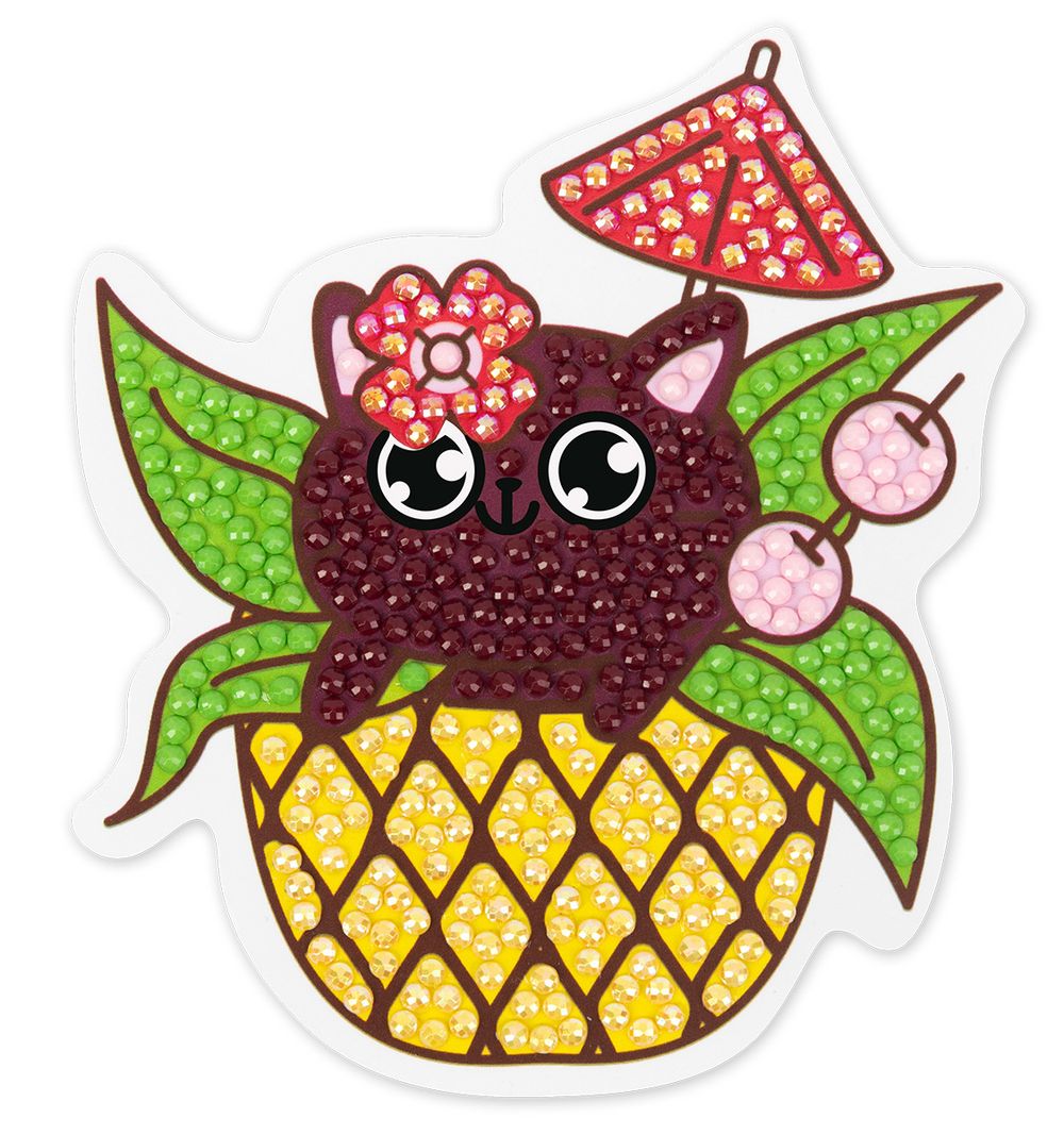 Алмазная (кристальная) мозаика Фрея ALVM-082, магнит ТропиКот, 9х10.5 см