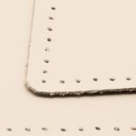 Заплатки пришивные из кожи, ромб 8х11,2см с перфорацией, 2 шт, 100% кожа, 06 бежевый, 9125