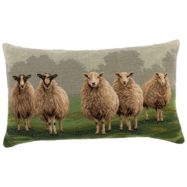 Набор для вышивания нитками Panna PD-7472, Подушка. Овечки, 50х30 см
