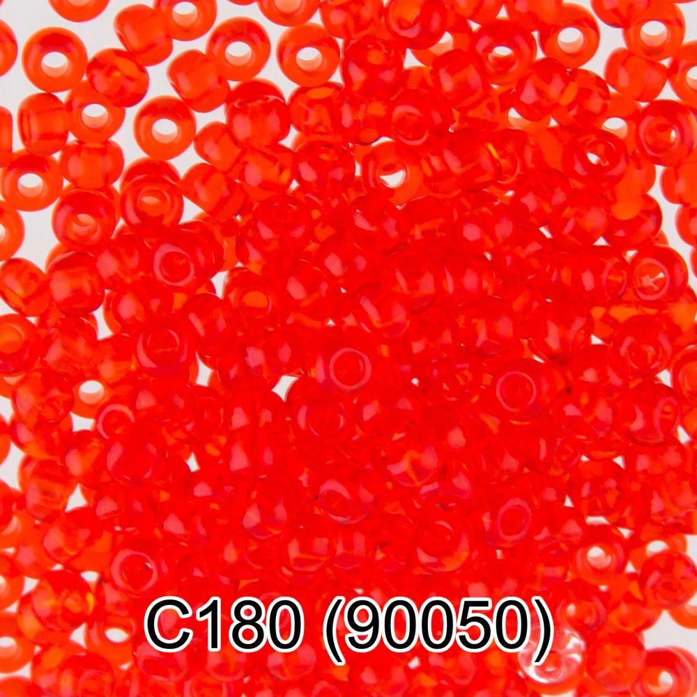 Бисер Gamma 10/0 (2.3 мм), 150 г (10х5 г), C180 оранжево-красный, 90050, круглый 3