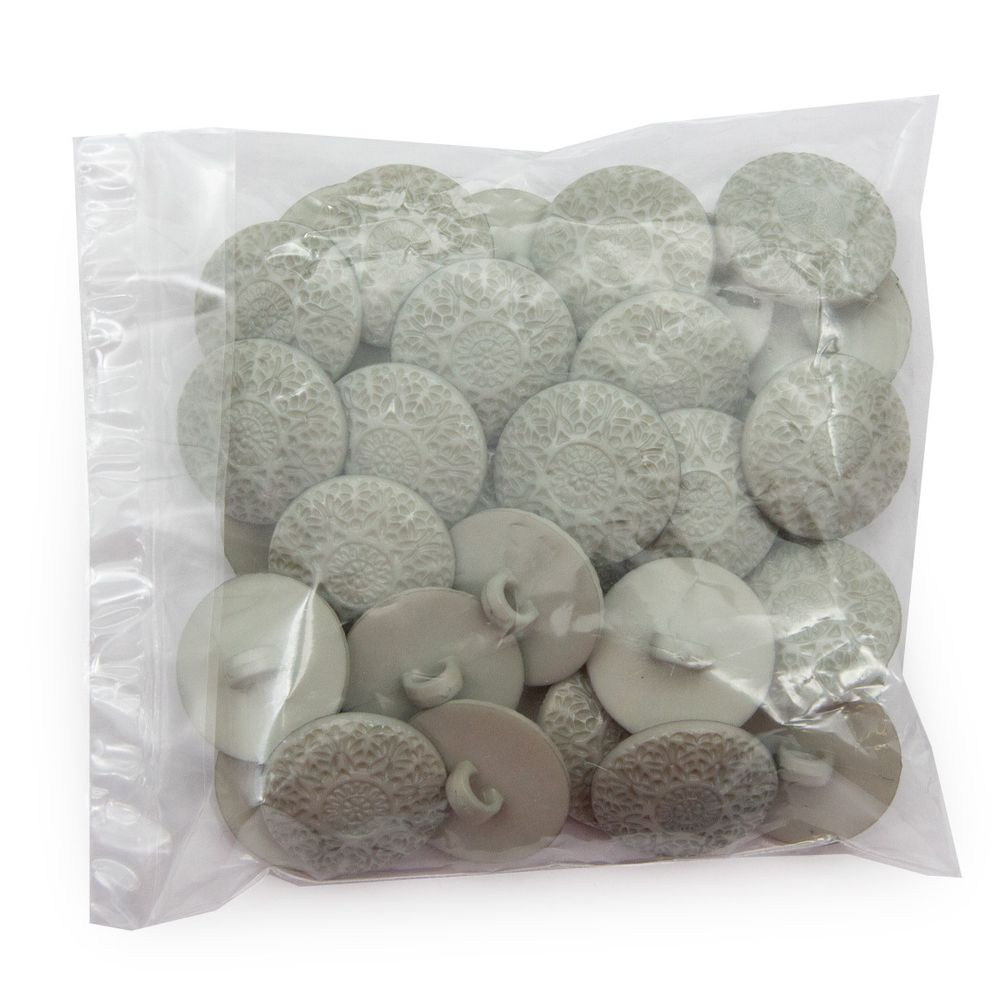 Пуговицы на ножке 22 мм (301 серый), 36 шт