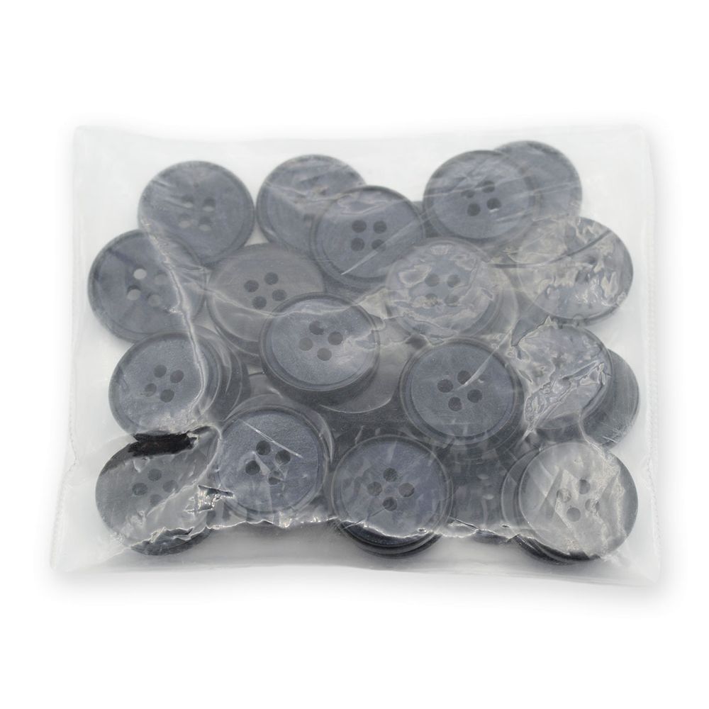 Пуговицы 4 прокола 28L (18мм), (Blue (синий)), 36 шт