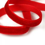 Лента бархатная (тесьма) 06.0 мм / 22.86±1 метров, арт.6VR42 нейлон цв.т.красный