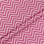 Ткань для пэчворка Peppy Бабушкин сундучок, рулон 112 см / 5 метров, БС-26 зигзаг я.розовый, Peppy