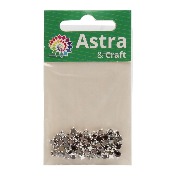 Хрустальные стразы в цапах/серебро, 4мм, 50 шт/упак, Astra&Craft (11 красный), 4AR159/166