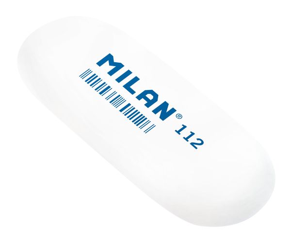 Овальный мягкий ластик из синтетического каучука 7.3х2.8х0.9 см, 12 шт, CMM112, Milan