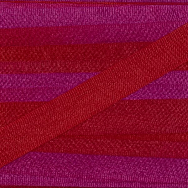 Лента (тесьма) шелковая 7.0 мм / 45.5±0.5 метров, M105 т.красный/сиреневый, Gamma SRM-7