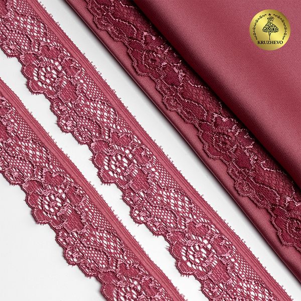 Кружево эластичное (стрейч) 30 мм, L839, цв.2925/S256 розовый рубин уп.50м, Kruzhevo