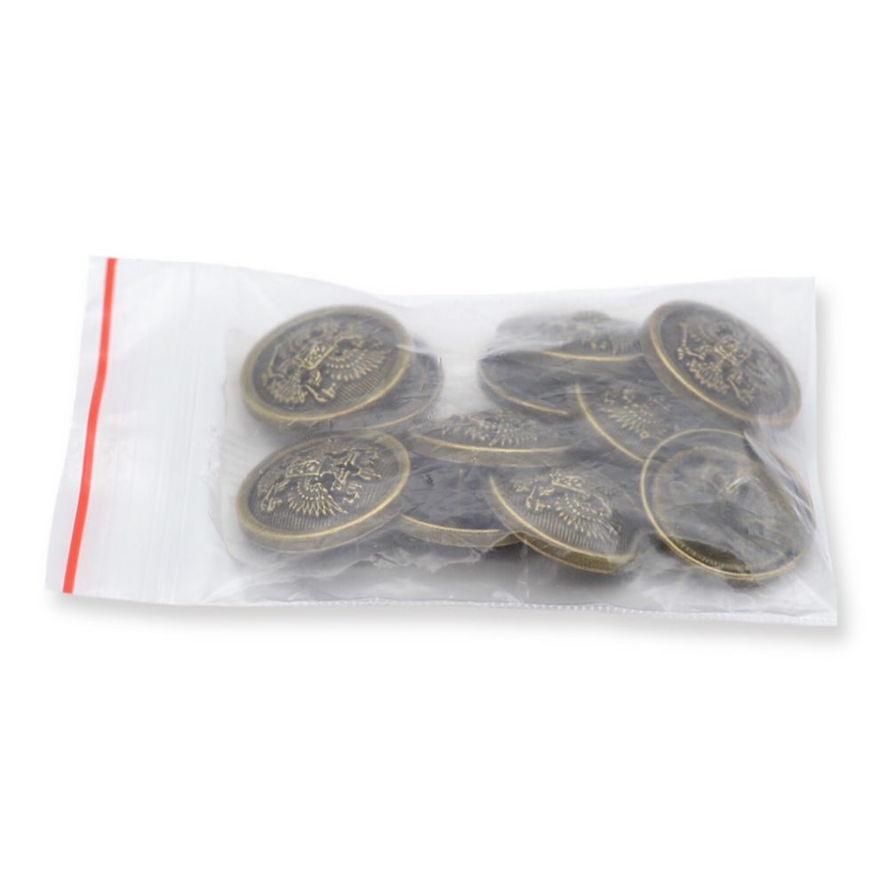 Пуговицы на ножке 36L (23мм), металл (bronze (бронза)), 12 шт, ME354