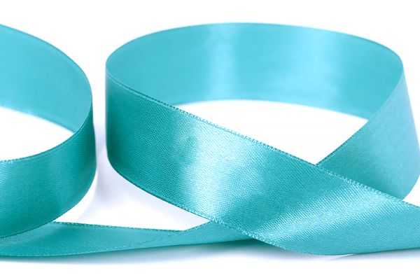 Лента атласная 1-сторонняя 25.0 мм / 33±2 метра, №133 голубой, в термоплёнке, Gamma