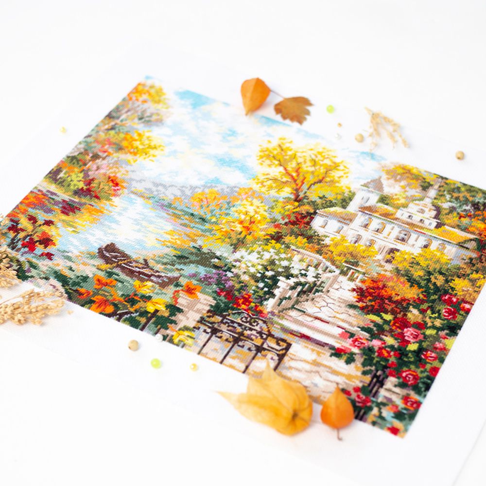 Набор для вышивания нитками Чудесная игла, Золотая пора, 40х31 см