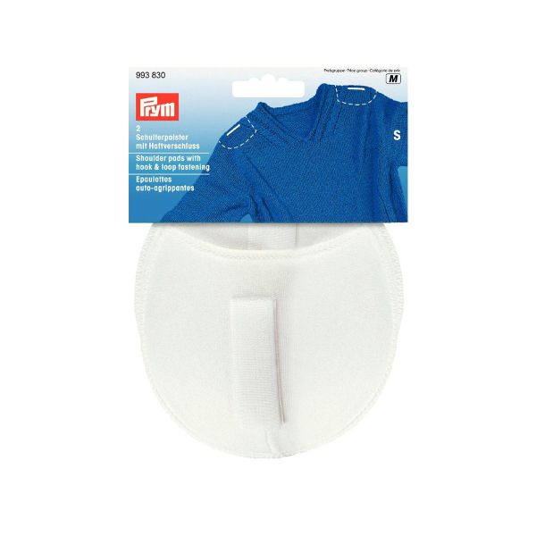 Плечевые накладки (подплечники) реглан на липучке 100х110х11 мм, (S), белый, Prym, 5 шт