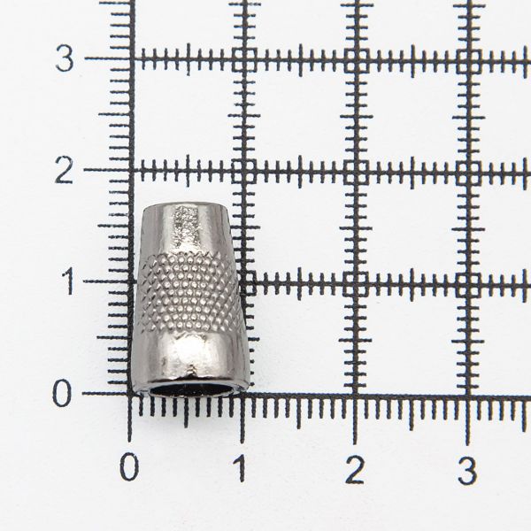 Наконечник для шнура металл колокол 16х10 мм, ⌀5.5/7.5 мм, (чер.никель), 20 шт