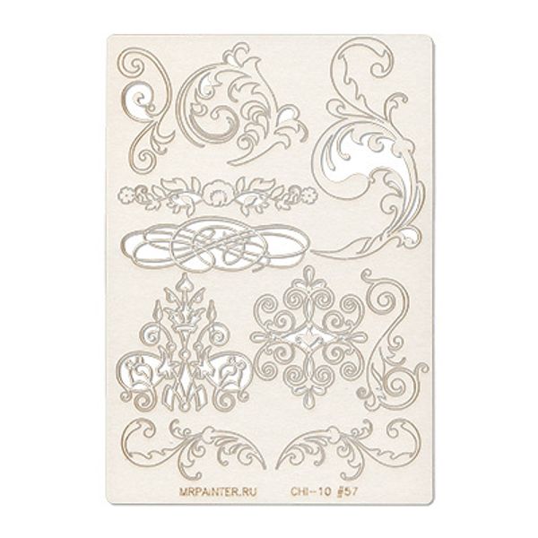 Чипборд 11.5х16.5 см, 1 шт, 57 Вензеля, Mr.Painter CHI-10
