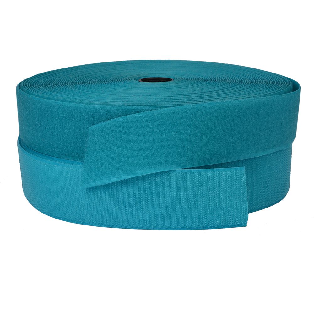 Лента контактная липучка (велкро) пришивная 50 мм / 25 метров, F189 (183) бирюза, /пара/, кач."B" /TOS/