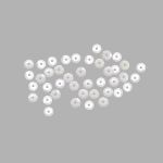 Пайетки граненые 6 мм, упак. 10 гр, Астра, L010 белый матовый, уп.10 шт