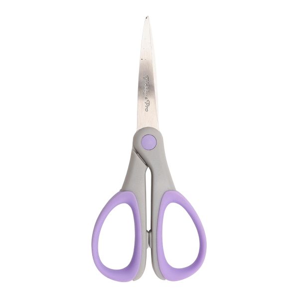 Ножницы универсальные офисные 13.5 см, силиконовые ручки SOFT, светло-фиолетовый, Hobby&Pro, 590451